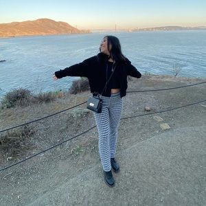 Urban Outfitters High Waisted Plaid Flare Pant